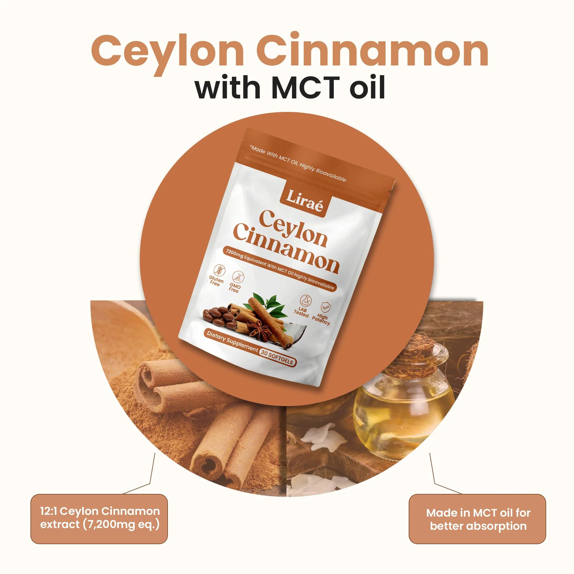 Ceylon Cinnamon 7200mg Equivalent with MCT Oil - Image 4